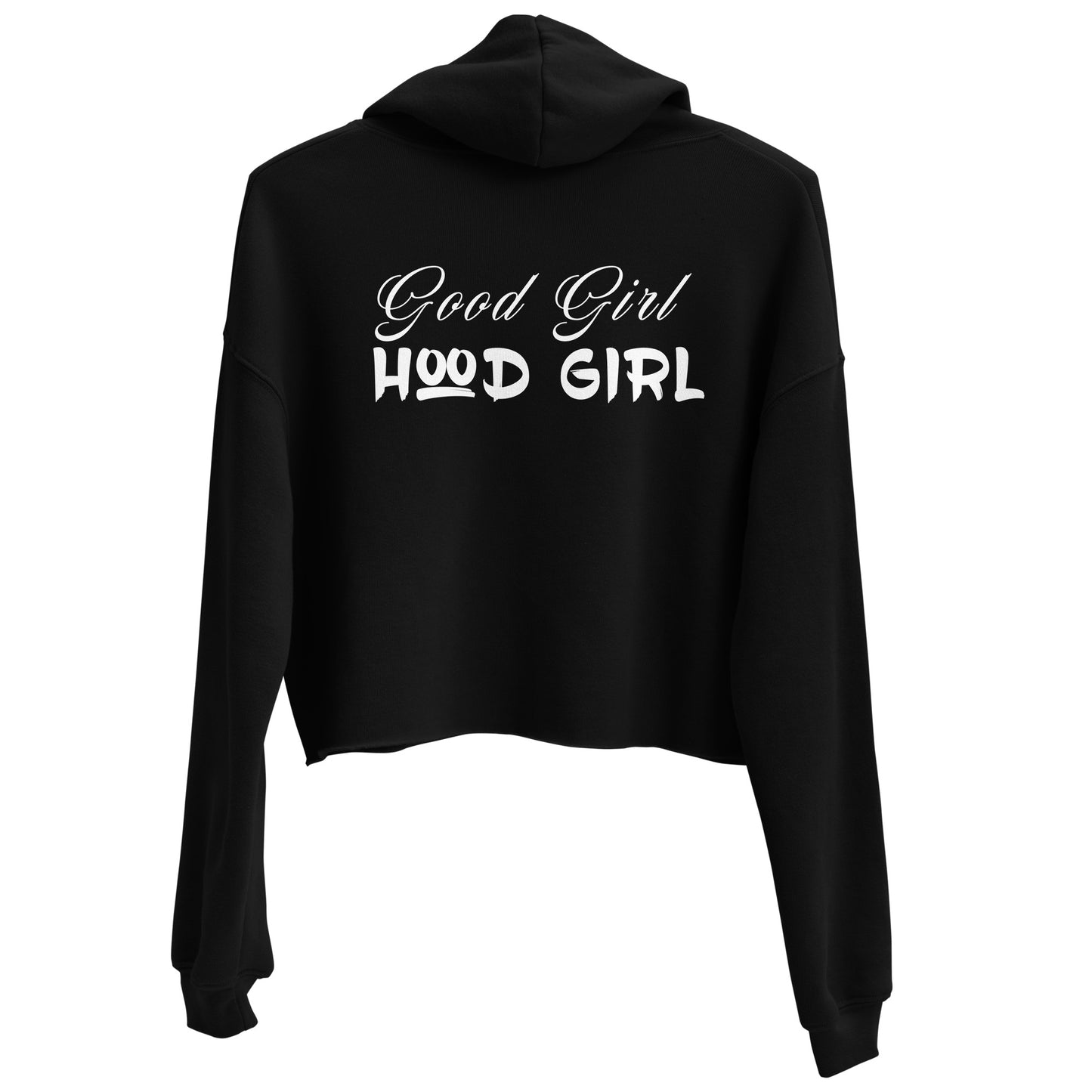 Good Girl Hood Girl Crop Hoodie - Black